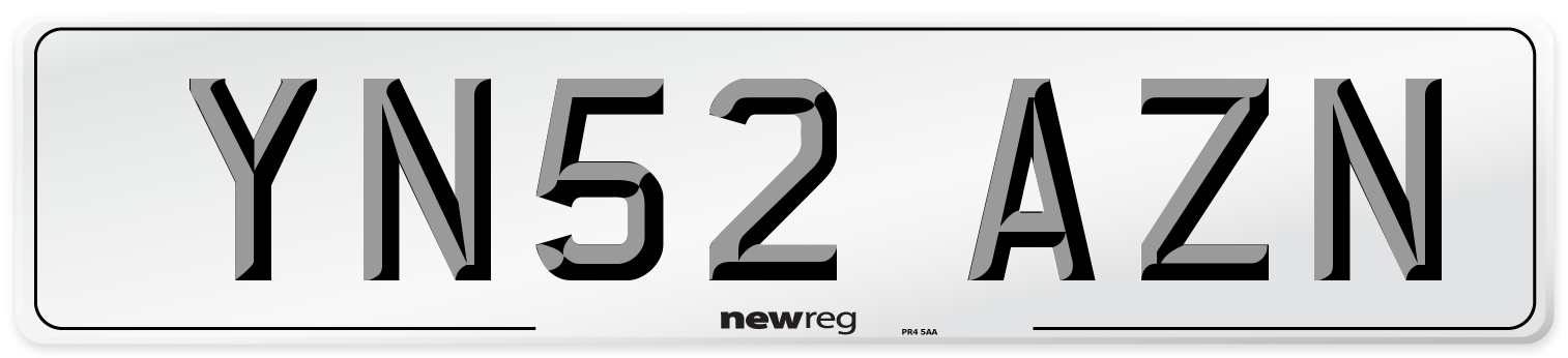 YN52 AZN Number Plate from New Reg